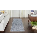 Nicole Curtis Machine Washable Series 1 Blue Grey SR107 2 ft. 2 in. X 8 ft. Rectangle Rug