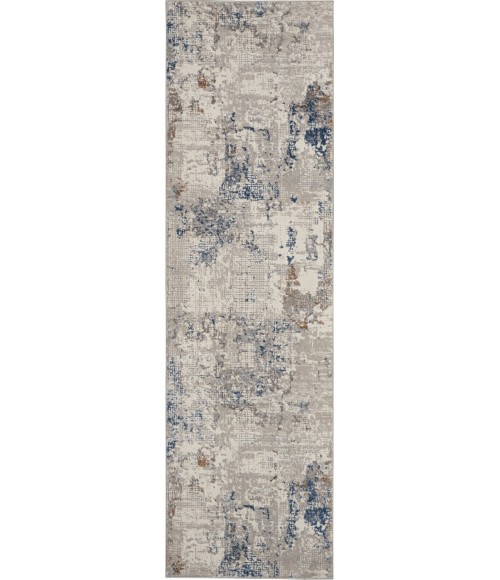 Nourison Royal Terrace White Blue KI42 8 ft. Rect. Rug