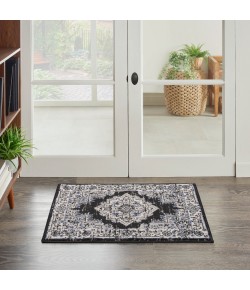 Nourison Home Passion PSN03 Black Ivory 1 ft. 10 in. X 2 ft. 10 in. Area Rug