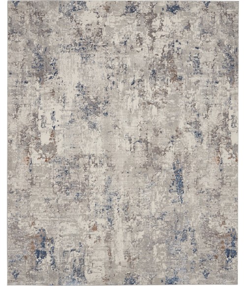 Nourison Royal Terrace White Blue KI42 8 ft. X 10 ft. Rect. Rug