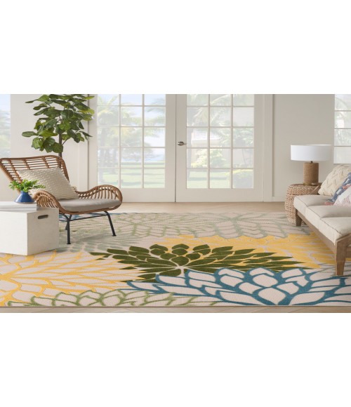 Nourison Aloha Green Multicolor Rug ALH05 10 ft. X 14 ft. Rectangle - Rugs Town Nourison Aloha Green Multicolor ALH05 10 ft. X 14 ft. Rectangle Rug