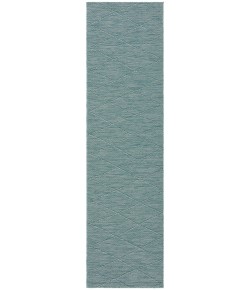Nourison Washable Solutions 2ft. 2in. x 8ft. Aqua Modern Rug
