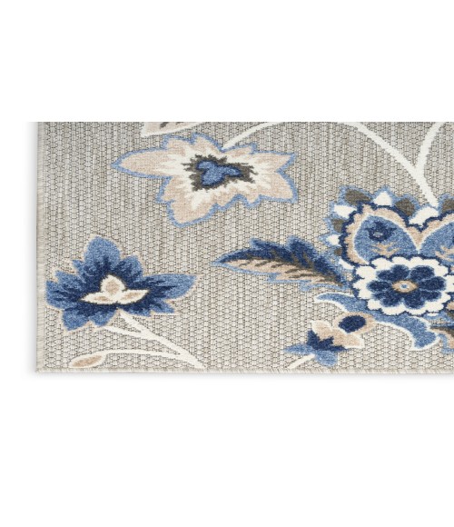 Nourison Aloha Blue Grey ALH31 2 ft. X 6 ft. Rectangle Rug