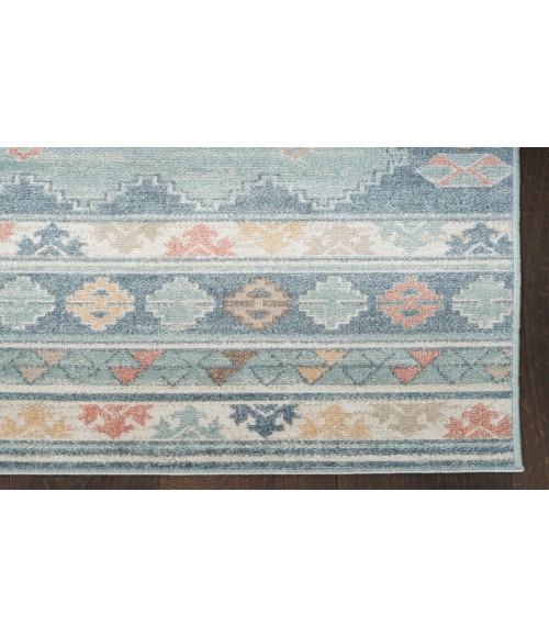 Nourison Washable Decor Light Blue WSD03 7 ft. 10 in. X 10 ft. Rectangle Rug