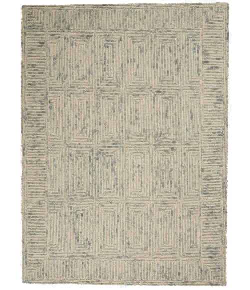 Nourison Vail Ivory Grey Teal VAI04 3 ft. 9 in. X 5 ft. 9 in. Rect. Rug