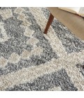 Nourison Scandinavian Shag Grey/Ivory SCN02 5 ft. 3 in. X 7 ft. 9 in. Rect. Rug