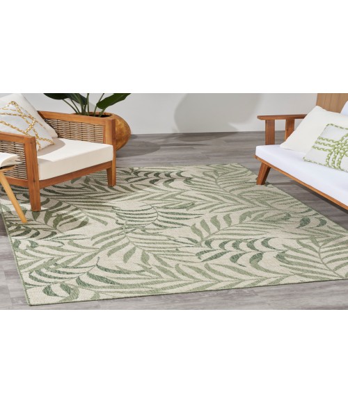 Nourison Garden Oasis Ivory Green GOA01 4 ft. X 6 ft. Rectangle Rug