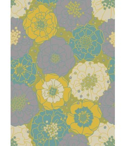Nourison Home & Garden - Rs021 Green Area Rug 4 ft. 3 X 6 ft. 3 Rectangle