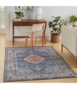 Nourison Fulton - Ful11 Blue Area Rug 5 ft. X 7 ft. Rectangle