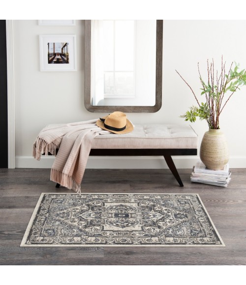 Nourison Concerto Ivory Navy CNC18 2 ft. 2 in. X 3 ft. 9 in. Rect. Rug