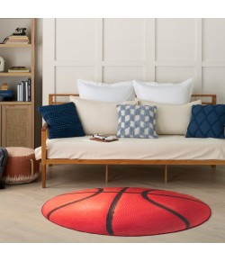 Nourison Home Imagination IMA03 Orange 5 ft. Round Area Rug