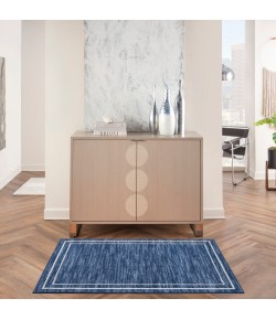Nourison Essentials - Nre02 Navy Ivory Area Rug 2 ft. X 4 ft. Rectangle