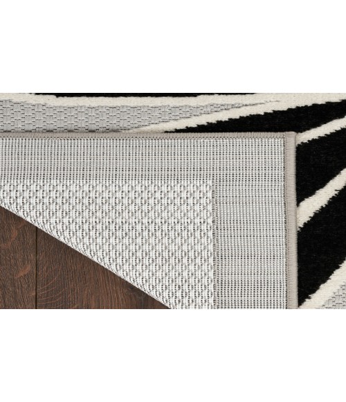 Nourison Aloha Black White ALH33 2 ft. 3 in. X 12 ft. Rectangle Rug