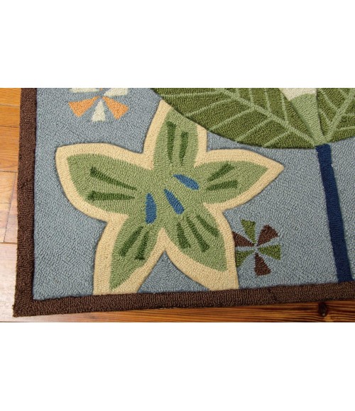 Nourison FANTASY Area Rug Nourison Fantasy Runner Area Rug FA12-Aqua