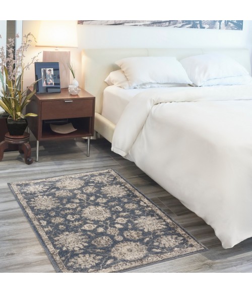 Nourison Quarry Blue Beige QUA06 3 ft. X 5 ft. Rect. Rug