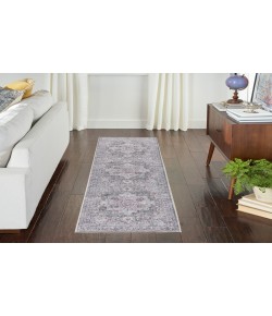 Nicole Curtis Machine Washable Series 1 Ivory Grey SR101 2 ft. X 6 ft. Rectangle Rug