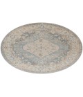 Nourison Astra Machine Washable Silver Blue ASW11 4 ft. Round Rug