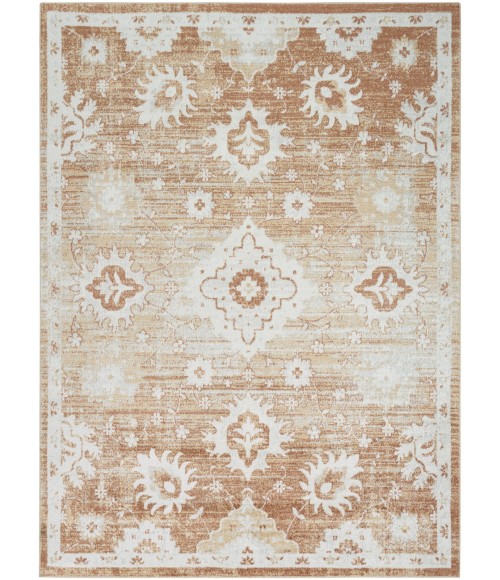 Nourison Astra Machine Washable Copper ASW19 6 ft. 7 in. X 9 ft. Rect. Rug