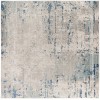 Nourison Quarry Ivory Grey Blue QUA01 8 ft. X Square Rug