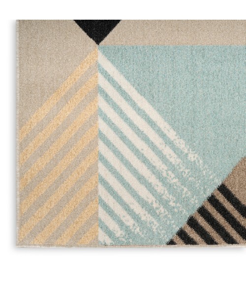 Nourison Home Washable Decor Blue Multicolor WSD10 9 ft. X 12 ft. Rectangle Rug