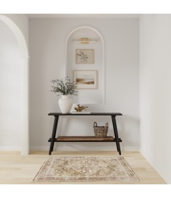 Nourison Astra Machine Washable Rust Multicolor ASW11 3 ft. 3 in. X 5 ft. Rect. Rug