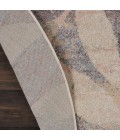 Nourison Tranquil Round Area Rug TRA01-Ivory/Light Blue