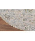 Nourison Astra Machine Washable Blue Green ASW12 7 ft. 10 in. Round Rug