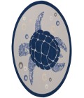 Nourison Aloha Navy Blue ALH27 7’10” Round Rug