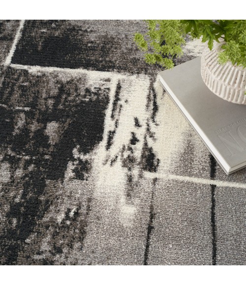 Nourison Twilight Area Rug TWI30 Grey/Ivory/Black