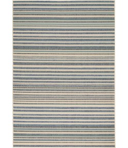 Barclay Butera Bbl21 Lido - Lid01 Blue Cream Area Rug 5 ft. 3 X 7 ft. 5 Rectangle