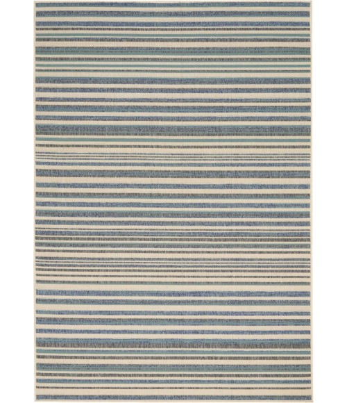 Nourison LIDO Area Rug Barclay Butera Lido Rectangle Area Rug LID01-Blue/Cream