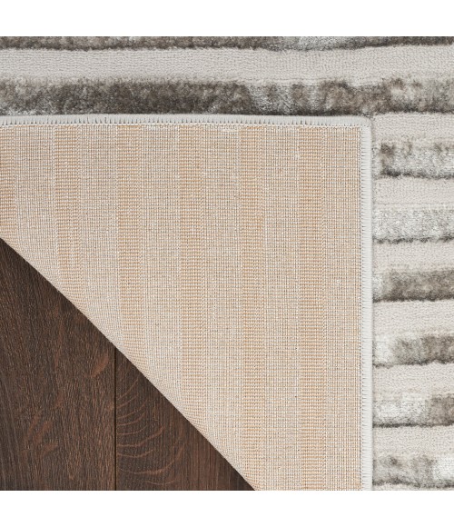 Inspire Me! Home Décor Brushstrokes Area Rug BSK04 Silver Grey
