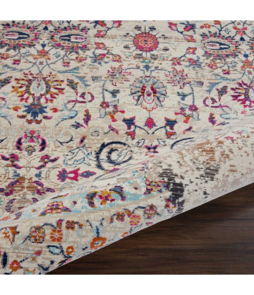 Nourison Vintage Kashan Round Area Rug VKA02-Ivory