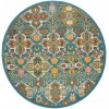 Nourison Home Allur ALR03 Turquoise Ivory 7 ft. 10 in. Round Area Rug