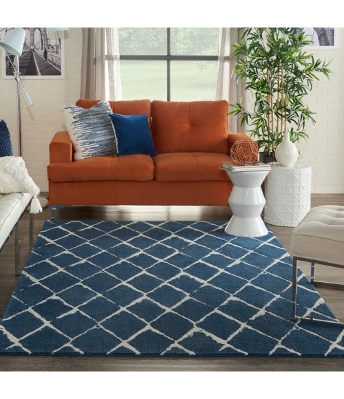 Nourison Twilight Area Rug TWI15 Navy 5'6" x 8'