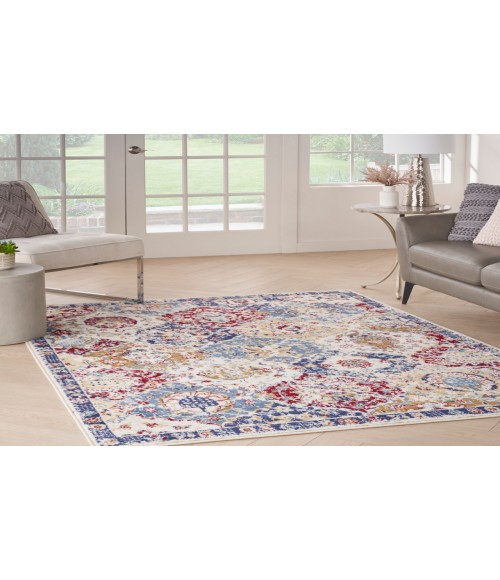Nourison Grafix Blue Multicolor GRF31 5 ft. 3 in. X 7 ft. 3 in. Rectangle Rug