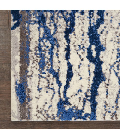 Twilight Area Rug Nourison Twilight Area Rug TWI29 Ivory Blue 8'6" x 11'6"