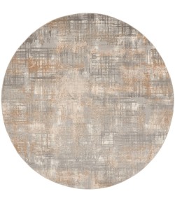 Calvin Klein Ck950 Rush - Ck951 Grey Beige Area Rug 8 ft. X Round