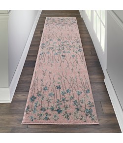 Nourison Tranquil(Traql) - Tra04 Pink Area Rug 2 ft. 3 X 7 ft. 3 Rectangle