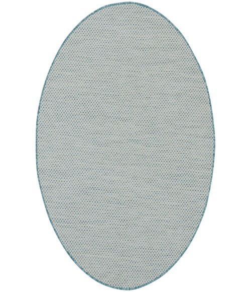 Nourison Courtyard Ivory Aqua COU01 5 ft. Round Rug