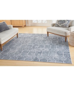 Nourison Home New Concept Washable Blue Grey SR107 5 ft. 3 in. X 7 ft. 3 in. Rectangle Rug