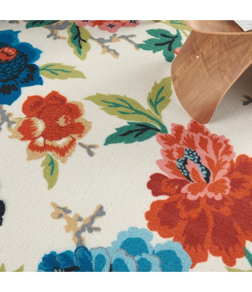 Nourison SUN N' SHADE Area Rug Waverly Sun N' Shade Area Rug SND82-Ivory/Multi