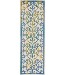 Nourison Aloha - Alh21 Ivory Blue Area Rug 2 ft. X 6 ft. Rectangle