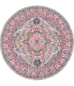 Nourison Passion - Psn20 Light Grey Pink Area Rug 8 ft. X Round