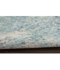 Nourison Astra Machine Washable Blue Ivory ASW07 2 ft. 2 in. X 8 ft. Rectangle Rug