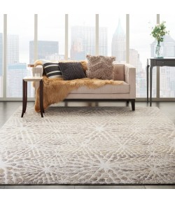 Nourison Sleek Textures Ivory/Beige SLE07 7 ft. 10 in. X 10 ft. 6 in. Rect. Rug