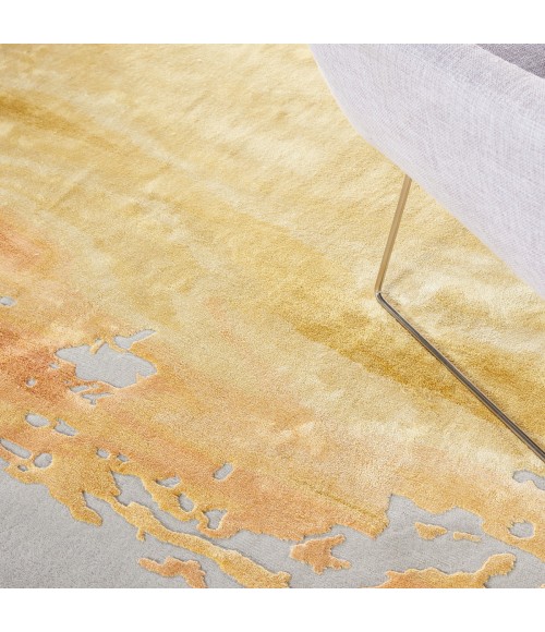 Nourison Prismatic Area Rug PRS19 Grey/Gold 8'6" x 11'6"