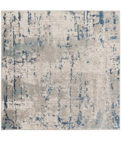 Nourison Quarry Ivory Grey Blue QUA01 5 ft. X Square Rug