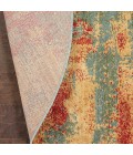 Nourison Somerset Round Area Rug ST91-Teal/Multicolor