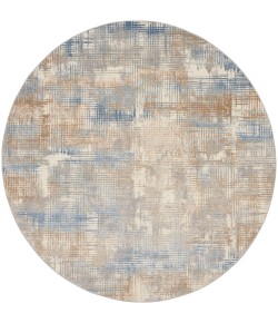 Calvin Klein Ck950 Rush - Ck951 Blue Beige Area Rug 8 ft. X Round
